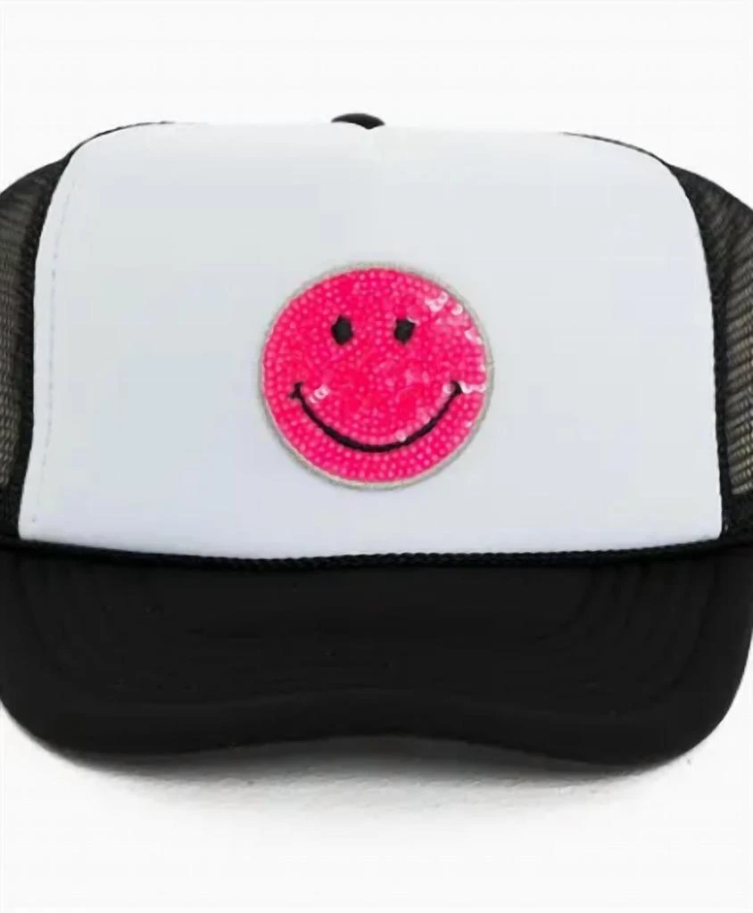 Malibu Sugar Girl
s Happy Face Trucker Hat In Black 2