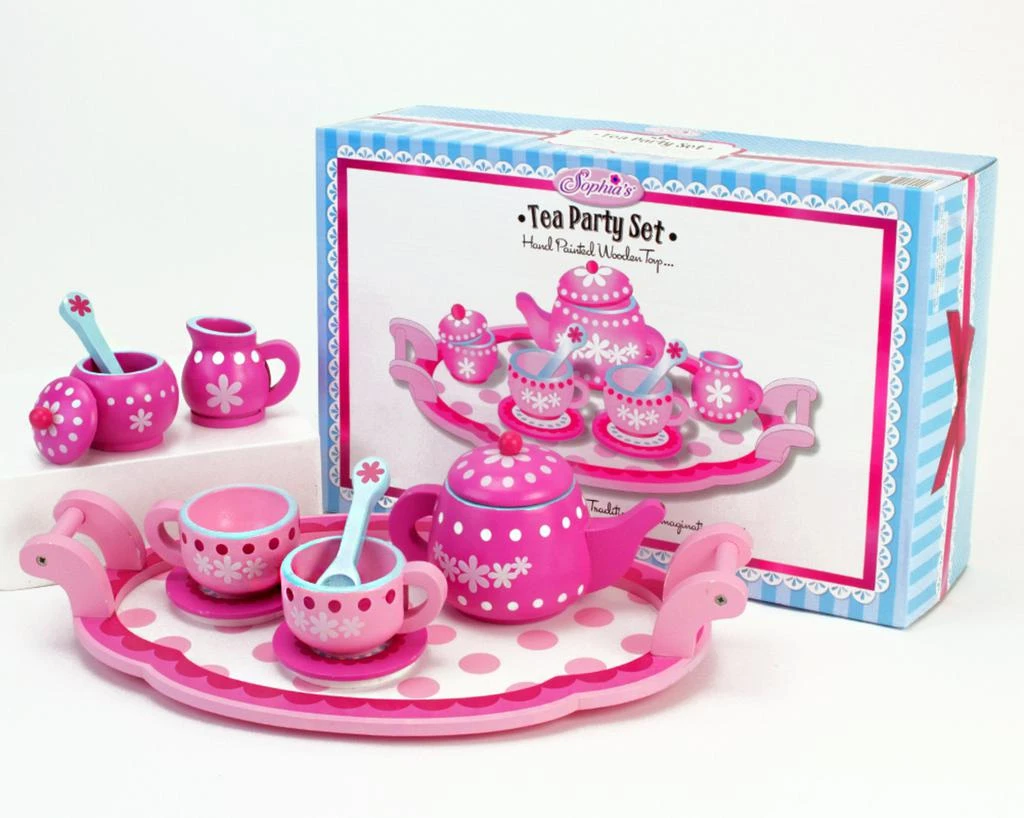 Teamson Sophia’s 10 Piece Wooden Tea Party Set, Pink 2