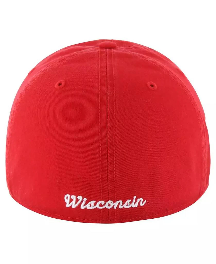 47 Brand Men's Red Wisconsin Badgers Vintage Sure Shot Franchise Fitted Hat 3