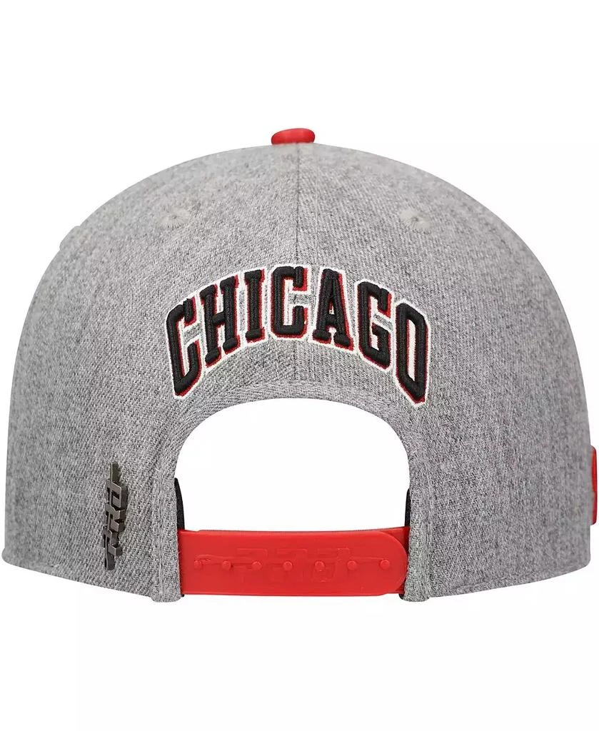 Pro Standard Men's Gray, Red Chicago Bulls Classic Logo Two-Tone Snapback Hat 2
