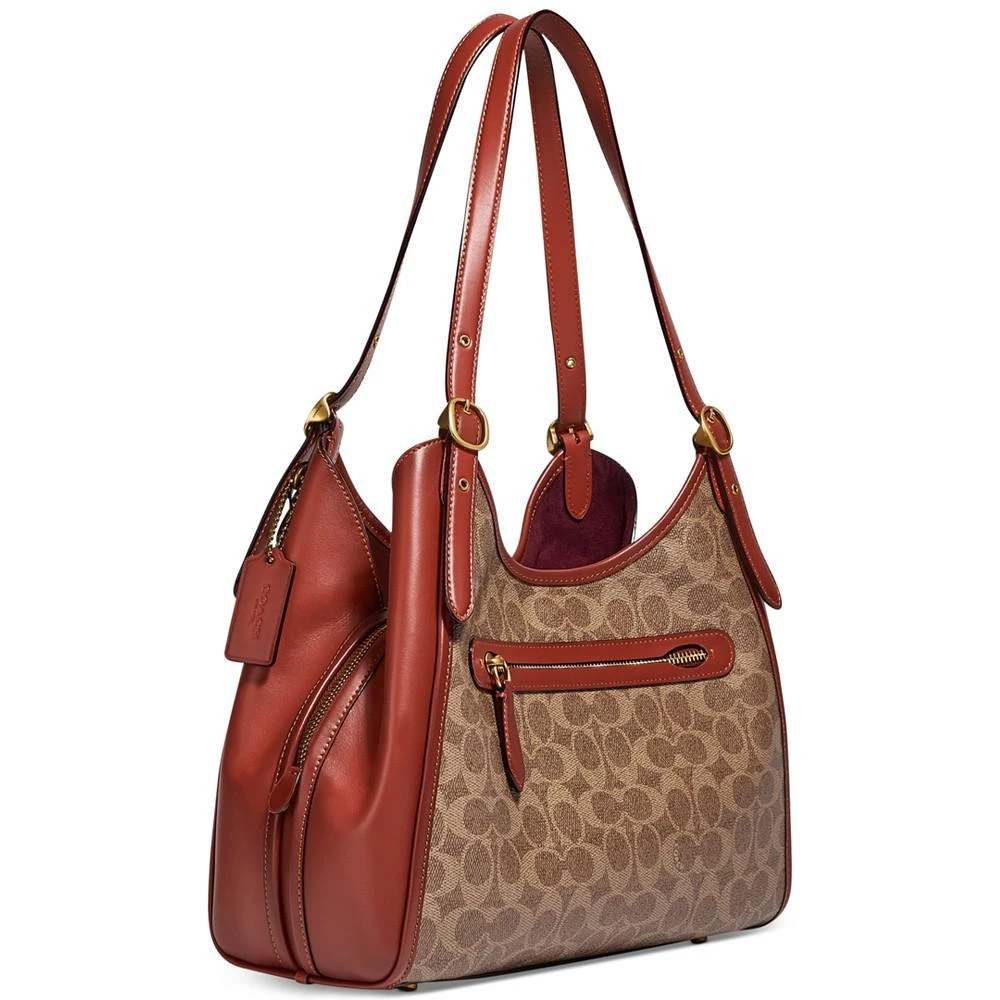 COACH Signature Coated Canvas Lori Shoulder Bag 6