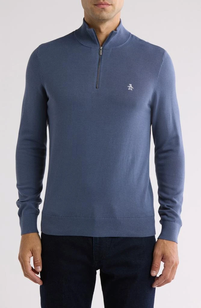 Original Penguin Half Zip Cotton Jersey Sweater 1