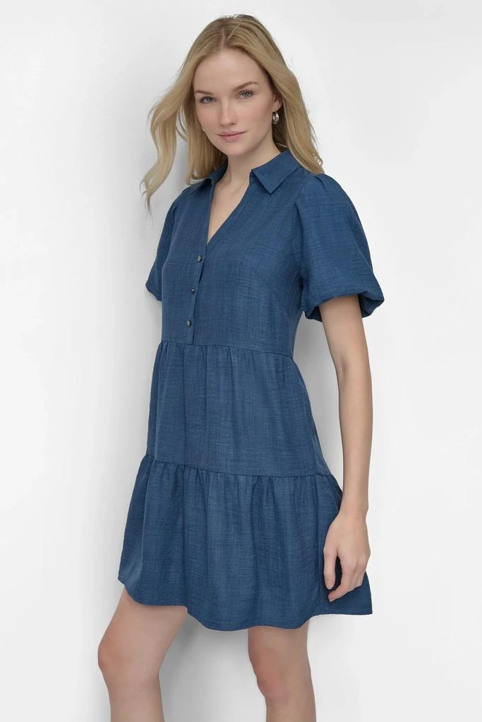 DKNY TIERED A-LINE MINI SHIRT DRESS 4