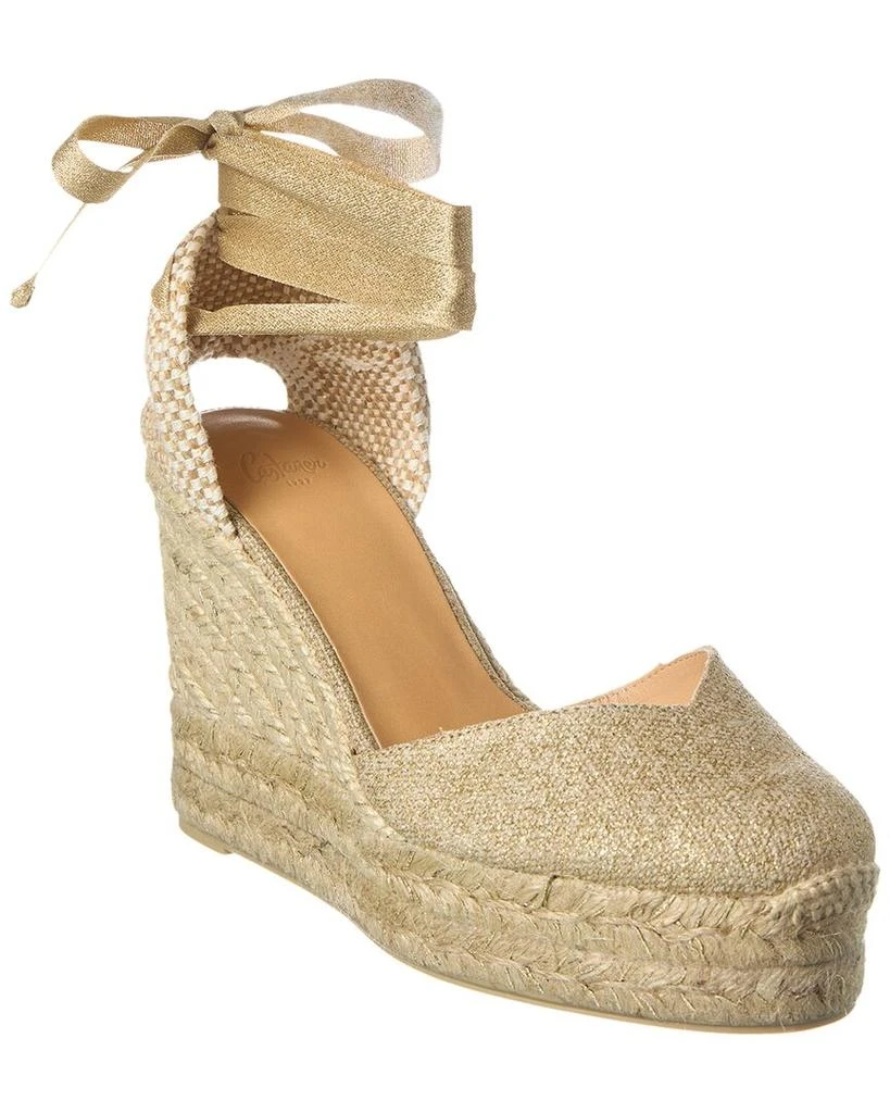 CASTAÑER Castañer Chiara 80 Metallic Canvas Wedge Espadrille 1