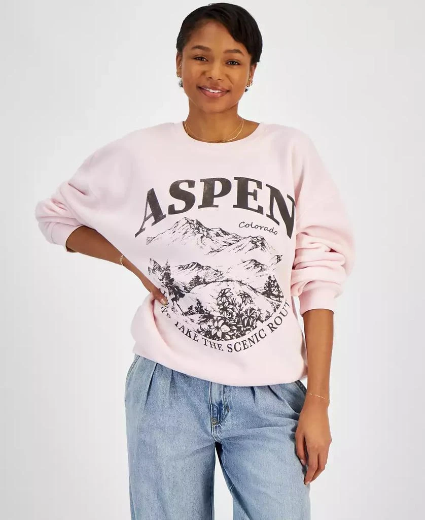 Grayson Threads, The Label Juniors' Aspen Crewneck Sweatshirt 1