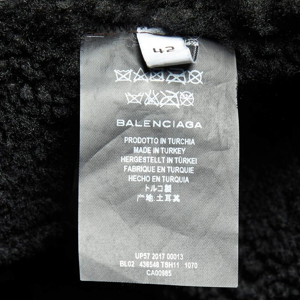 Balenciaga Balenciaga Black Leather and Shearling Oversized Jacket L 6