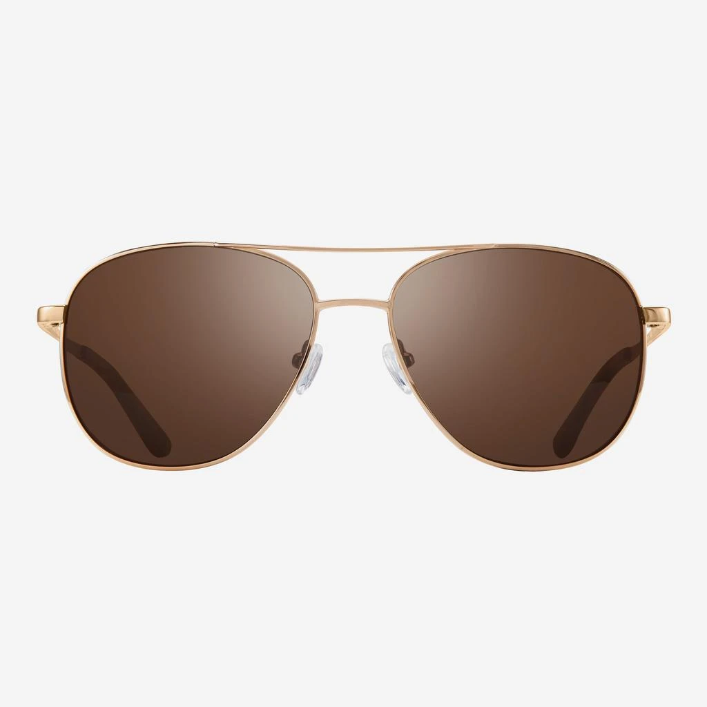 Revo Revo Maxie Gold & Terra Aviator Sunglasses RE108004BR