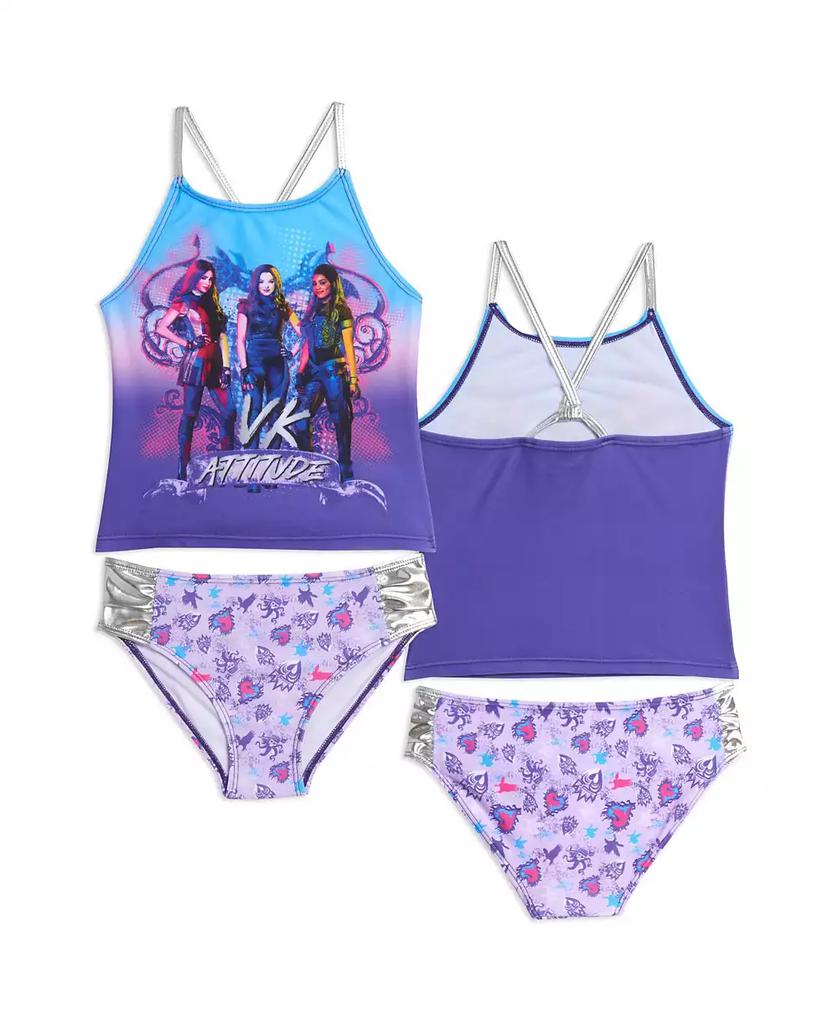 Descendants Girls Uma Evie Mal Tankini Top and Bikini Bottom Swim Set to