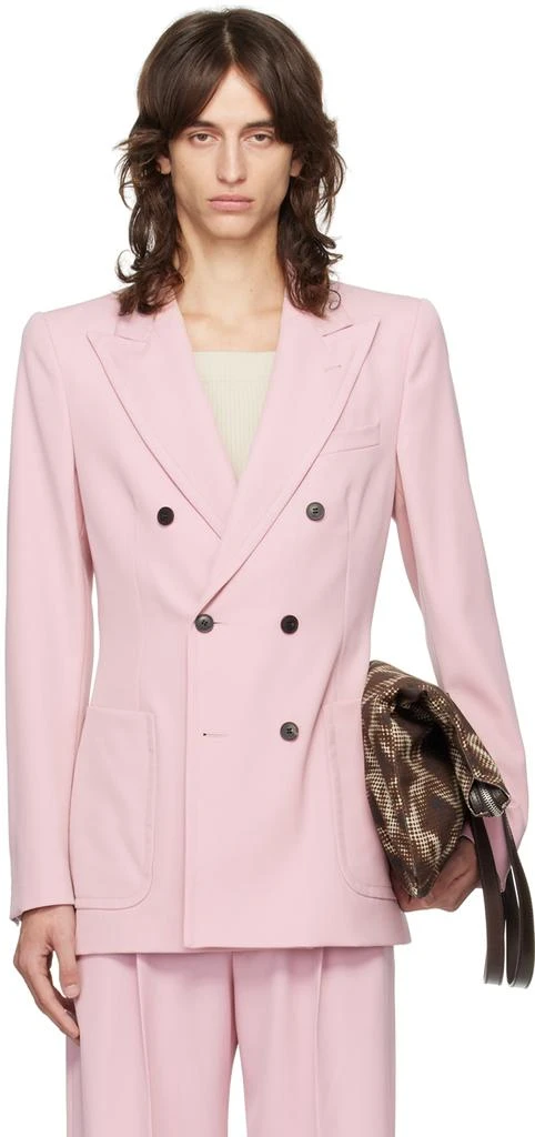 Dries Van Noten Pink Tight Fit Blazer 1