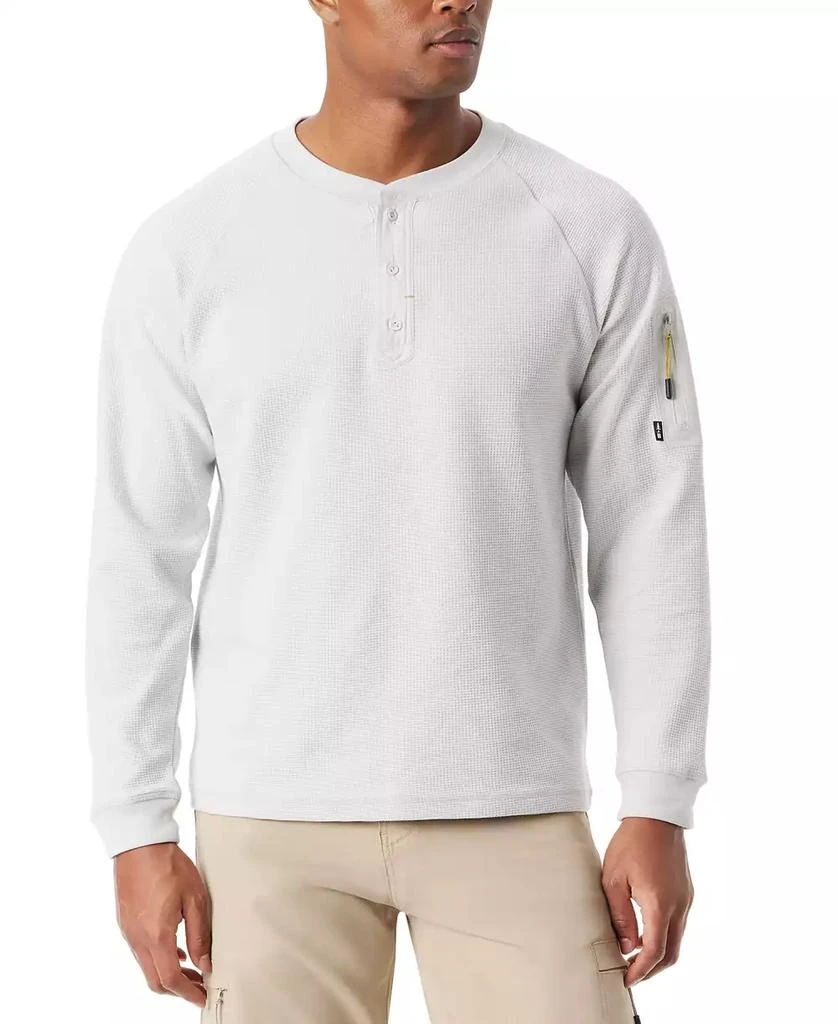 BASS OUTDOOR Men's Relaxed Fit Performance Thermal Long Sleeve Henley 1
