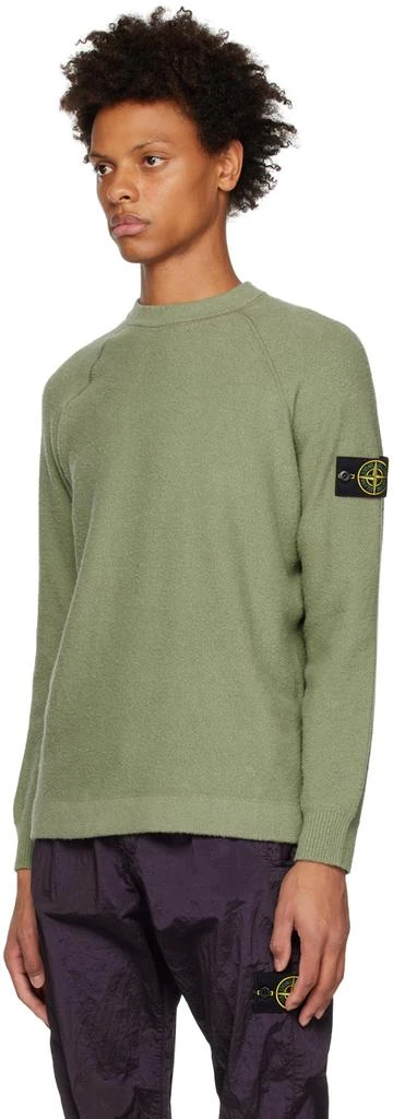 Stone Island Green Brushed Sweater 4