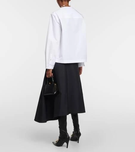 Jil Sander Cotton poplin pleated top 3