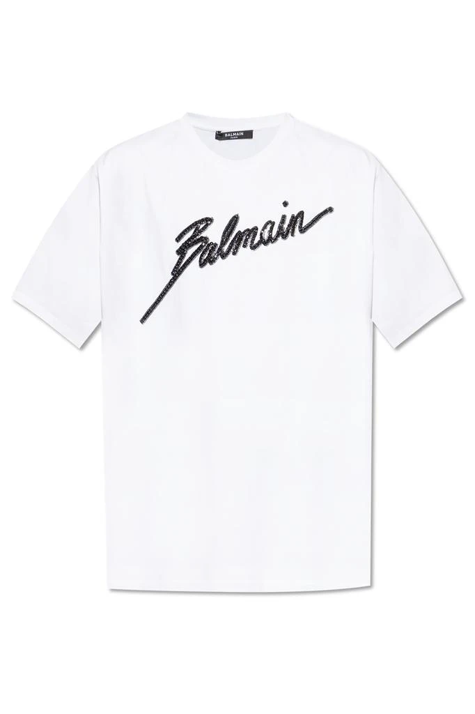 Balmain T-shirt with shimmering appliqués 1
