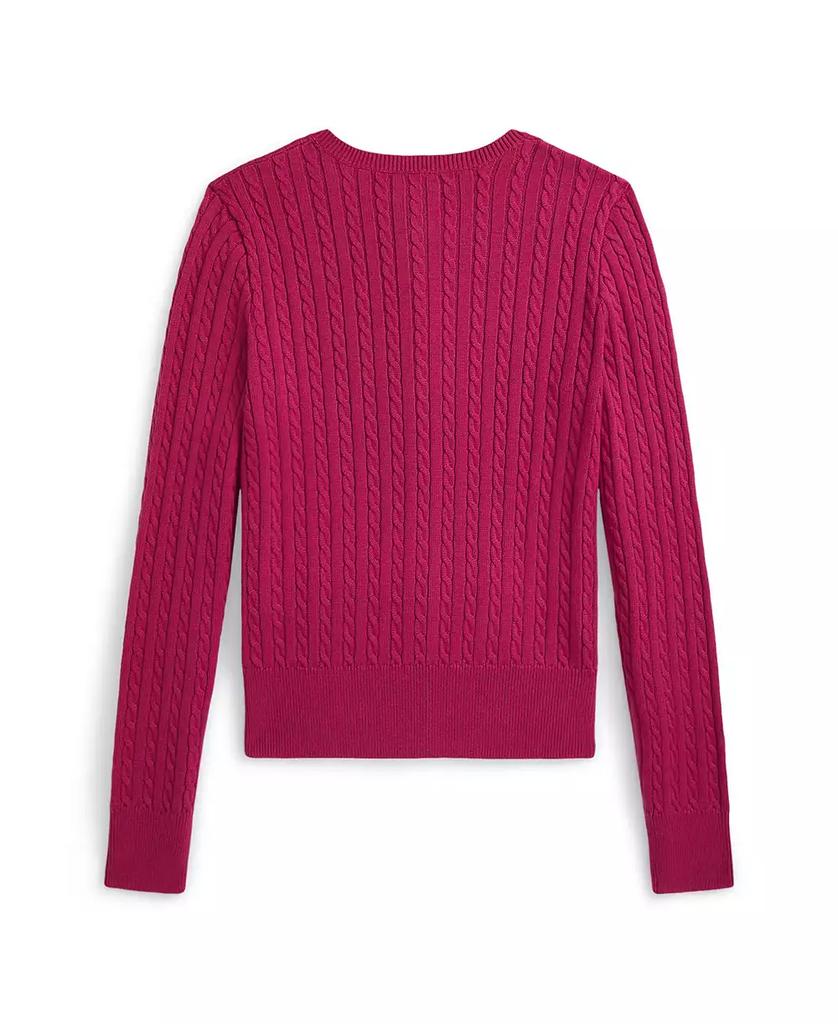 Ralph Lauren Girls 7-16 Mini-Cable Cotton Cardigan