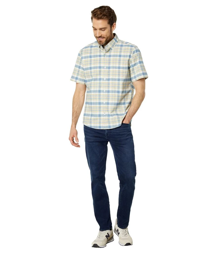 L.L.BEAN Comfort Stretch Oxford Short Sleeve Slightly Fitted Plaid 4