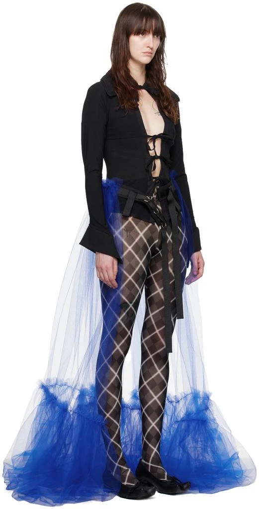 PAULA CANOVAS DEL VAS Blue Tutu Maxi Skirt 2
