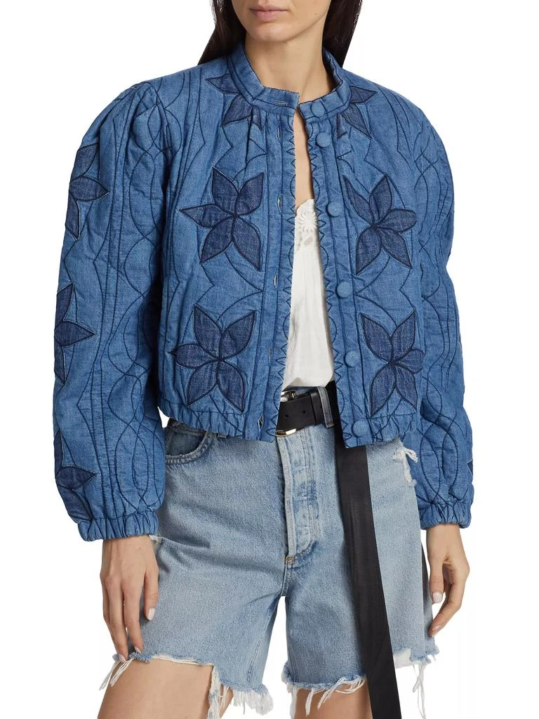 Free People Quinn Cropped Quilted Jacket 3