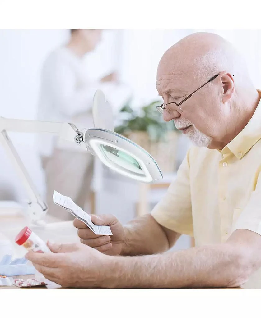 Brightech Lightview Pro LED 2-in-1 Magnifier Floor or Desk Lamp (2.25x) 5 Diopter 6