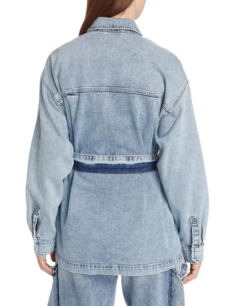 Good American Belted Cargo Denim Jacket 5