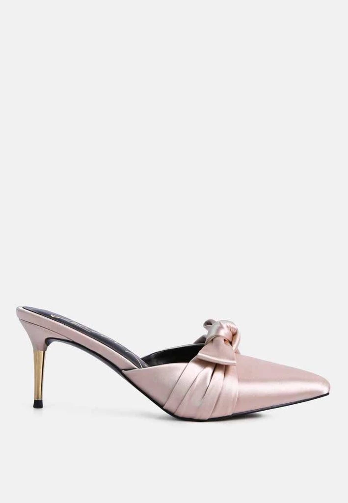 London Rag queenie satin knot stiletto mule sandals 9