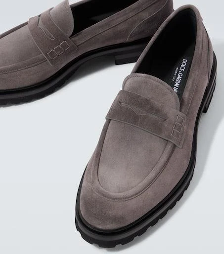 Dolce 
Gabbana Altavilla suede penny loafers 3