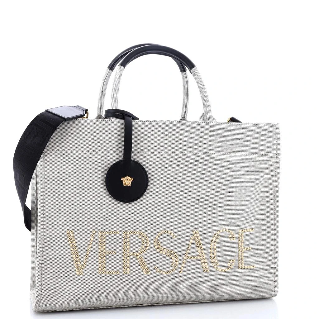 Versace La Medusa Tote Studded Canvas Large 2