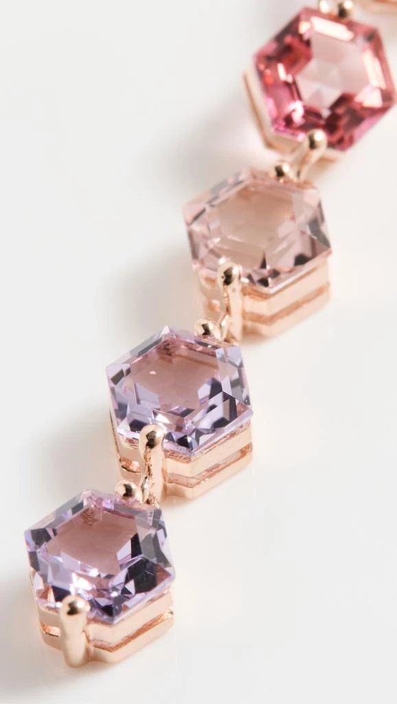 Suzanne Kalan 14k Rose Gold Pink Ombre Six Drop Earrings 4