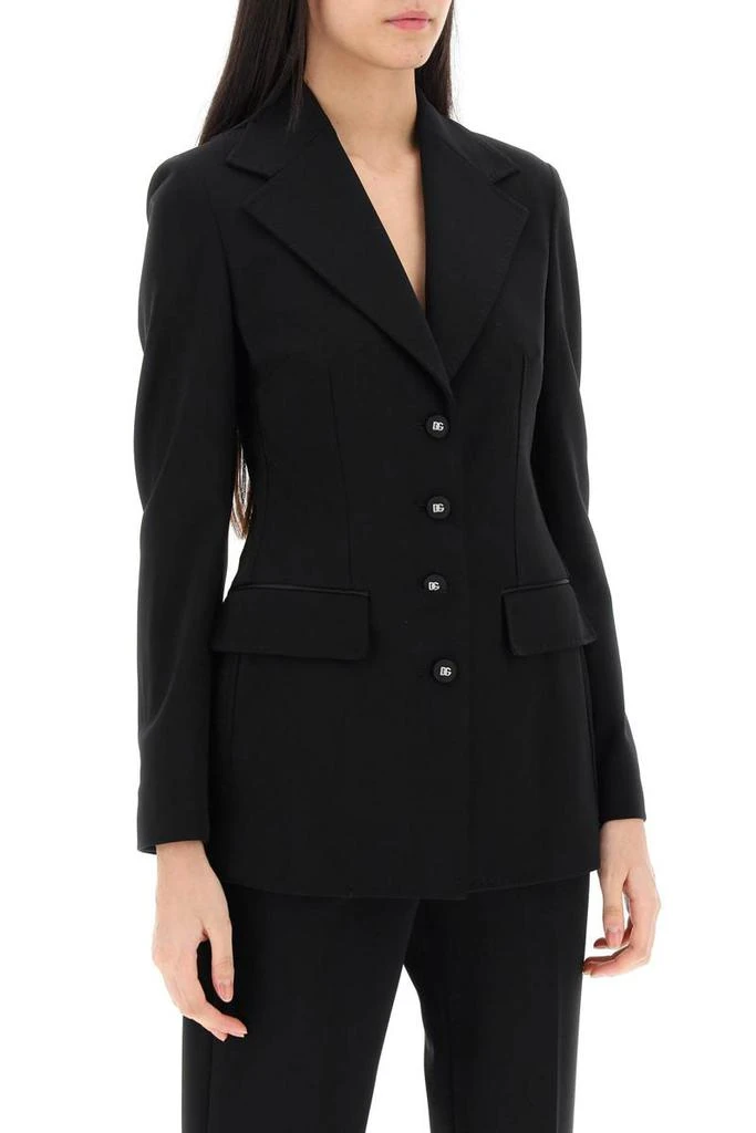 Dolce & Gabbana Milano-Stitch Jersey Single-Breasted Jacket 2