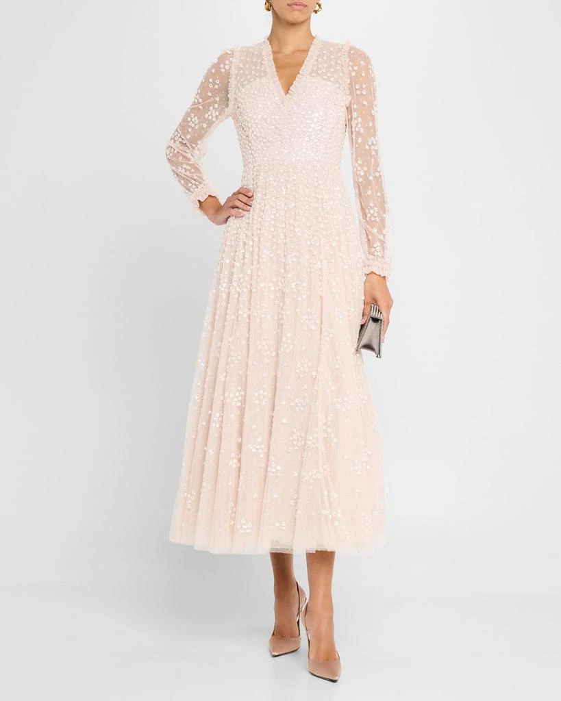 Needle & Thread Leila Sequin Dot Tulle Ankle Gown 4