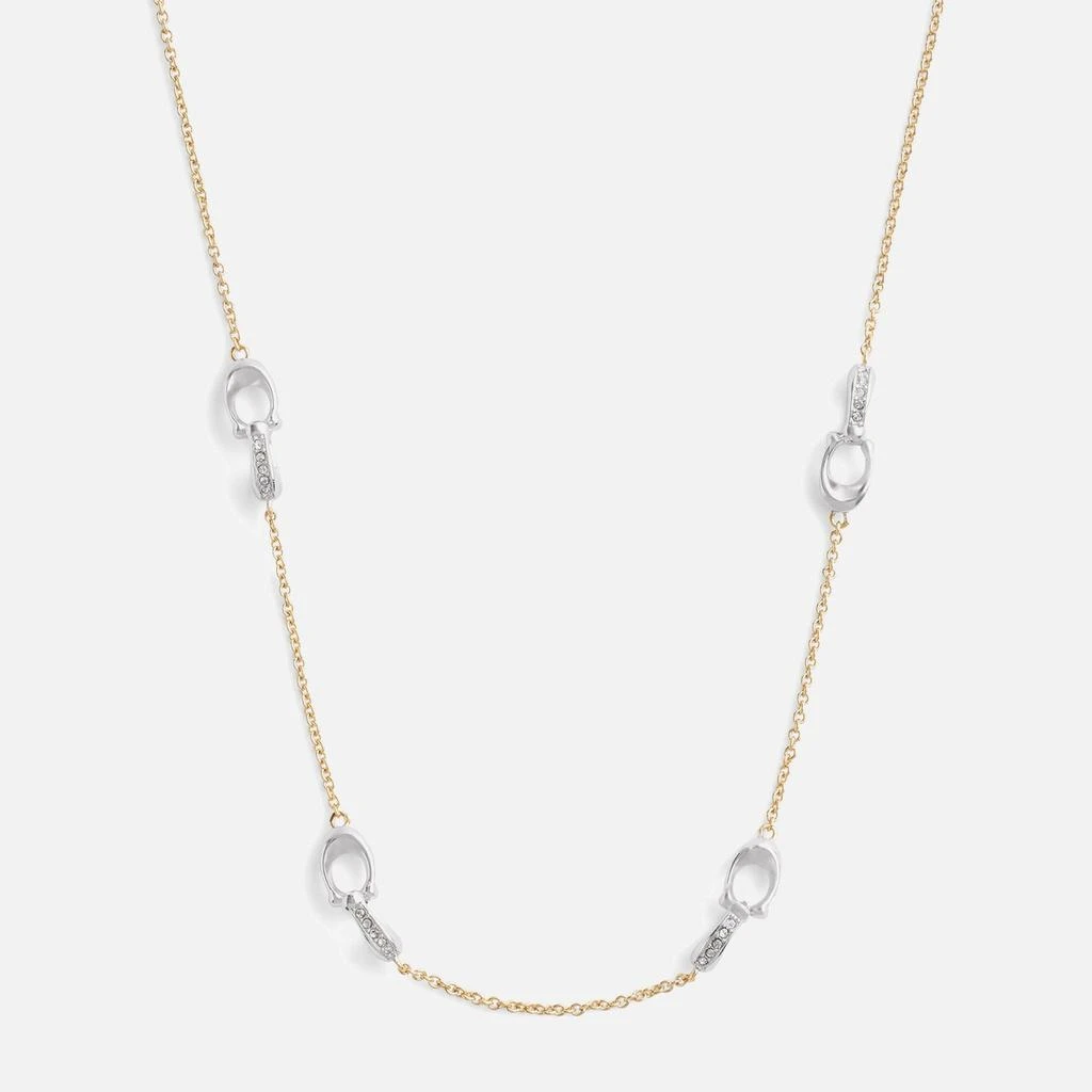 Coach Coach Signature Pavé C Strand Gold-Toned Necklace 3