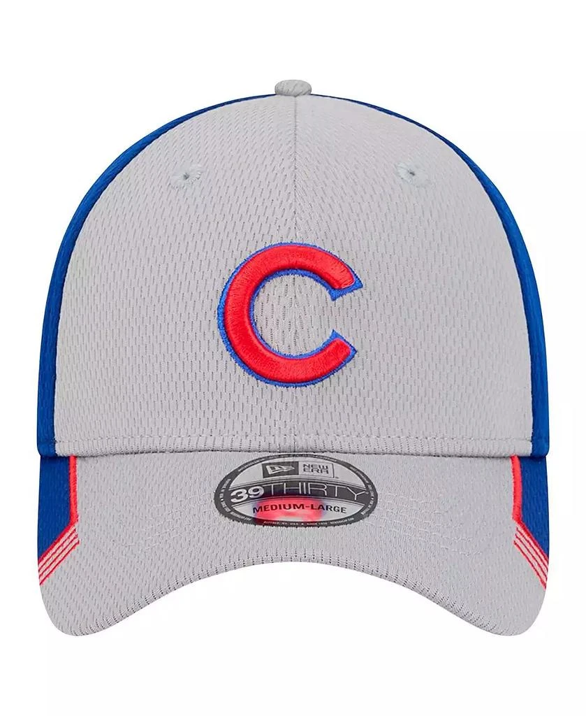 New Era Men's Gray/Royal Chicago Cubs Visor Trim 39THIRTY Flex Hat 3