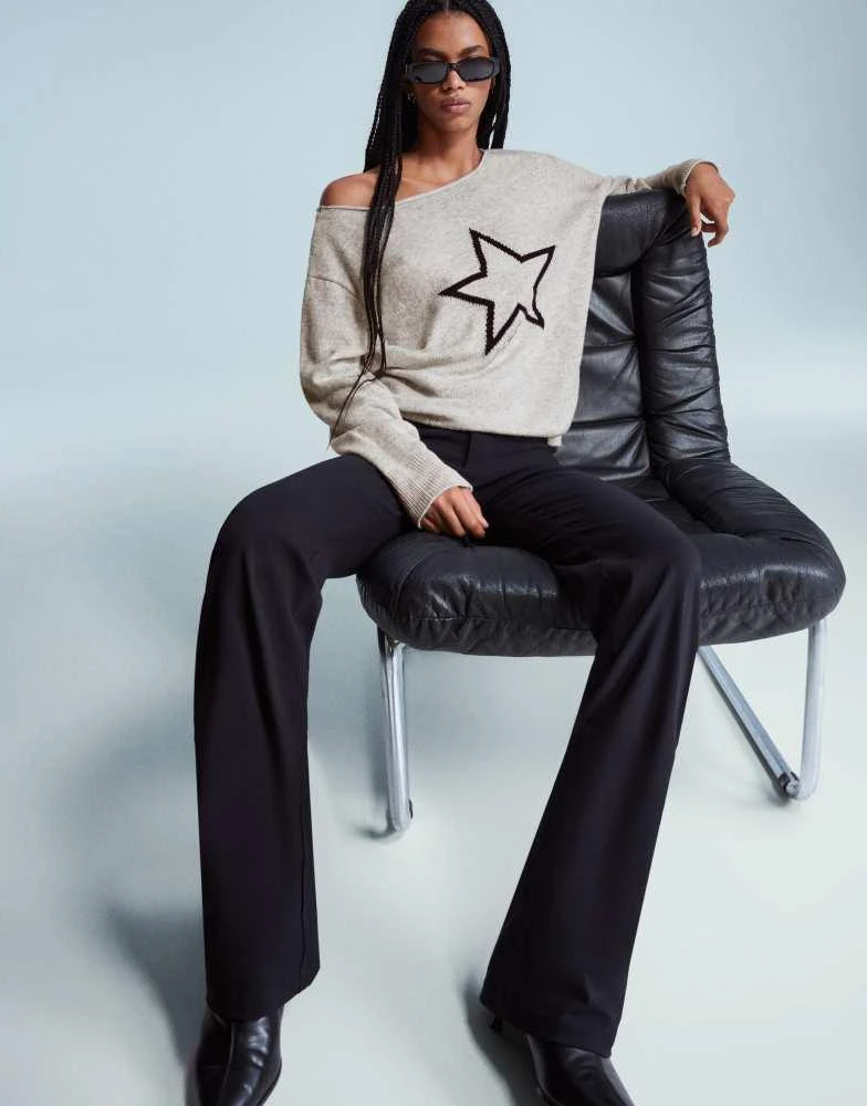 Sweat Bershka Femme Blanc Coupe Régulière Taille M – Mélange Coton, Manches Courtes