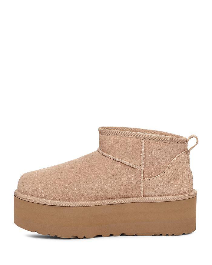 【送料&関税込】UGG Mini Classic Ultra Platform Booties UGG Classic Ultra Mini New Heights Suede Platform Booties