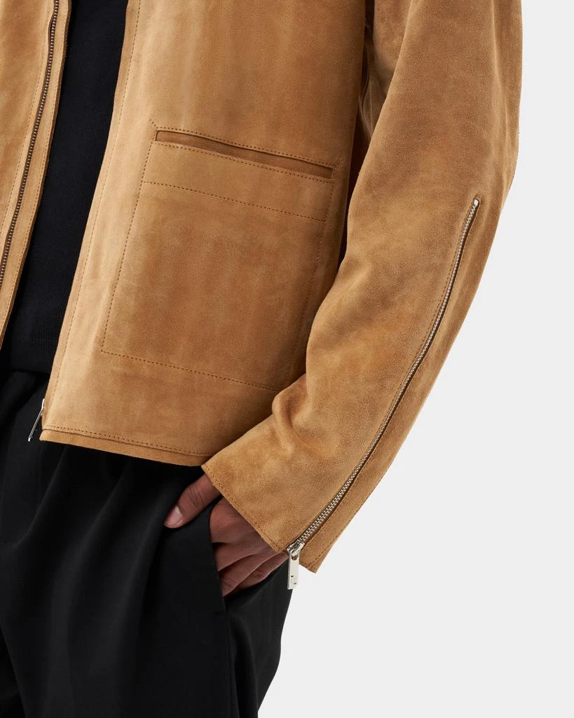 Entry Luxury Leather Jacket Suede Camel 5