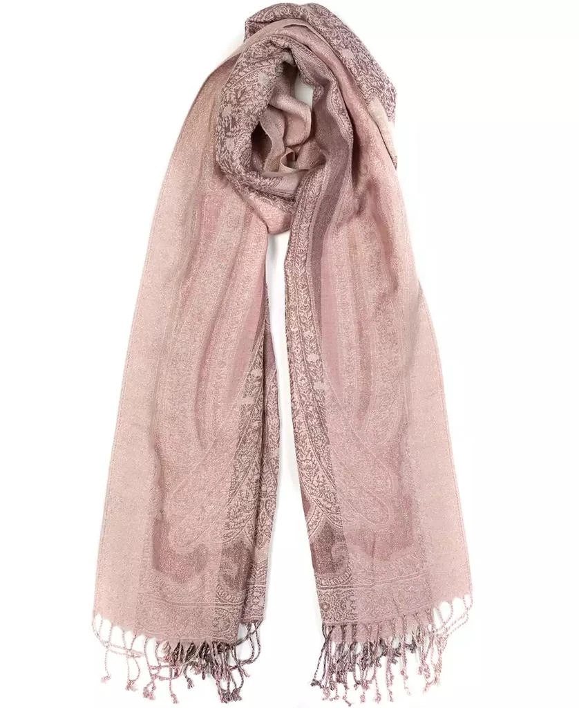Vince Camuto Women's All-Over Paisley Lurex Scarf 16