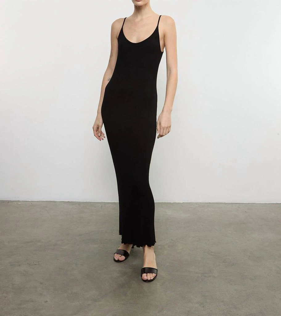 Enza Costa Enza Costa - SILK RIB LETTUCE EDGE DRESS