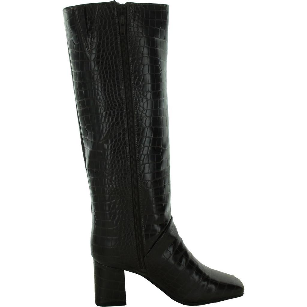 On 34th Millerr Womens Faux Leather Square Toe Knee-High Boots