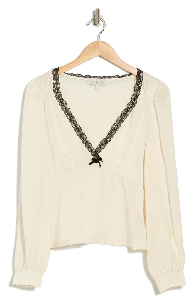 Wayf Lace Trim Long Sleeve Top 3