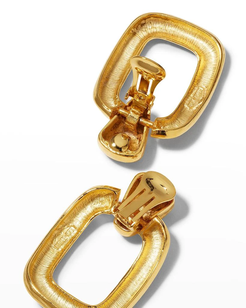 BEN-AMUN 24k Gold Electroplate Rectangular Drop Earrings 4