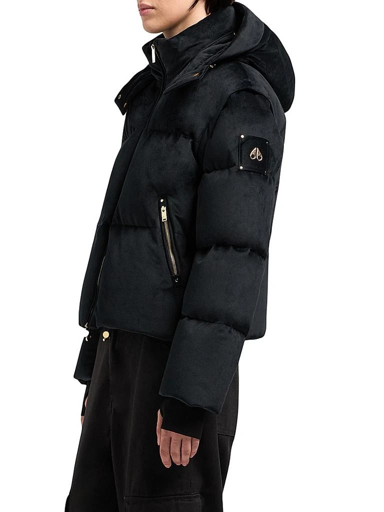 Moose Knuckles Misti Gold Velour Down Puffer Jacket 5