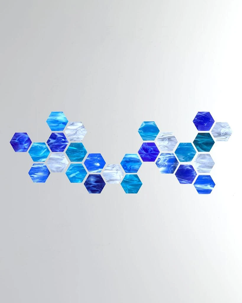 Karo Studios Water Hexagonal Glass Wall Sculpture 1