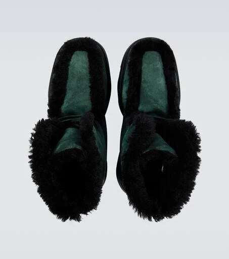 Burberry Shearling-trimmed suede ankle boots 4
