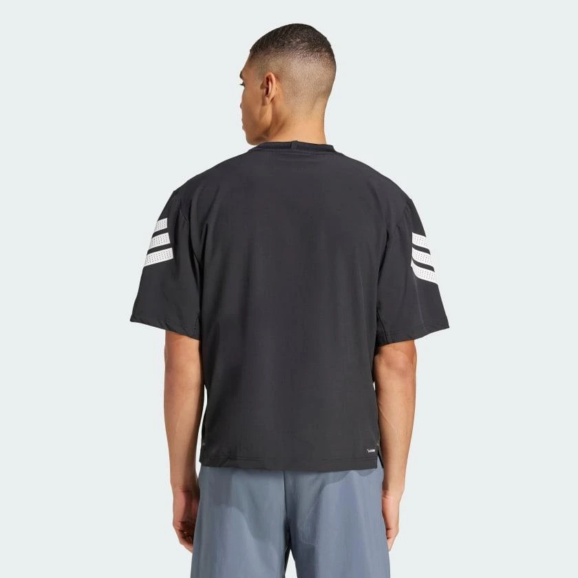 Adidas Men's  Gym+ 3-Stripes Woven Pump Cover 2