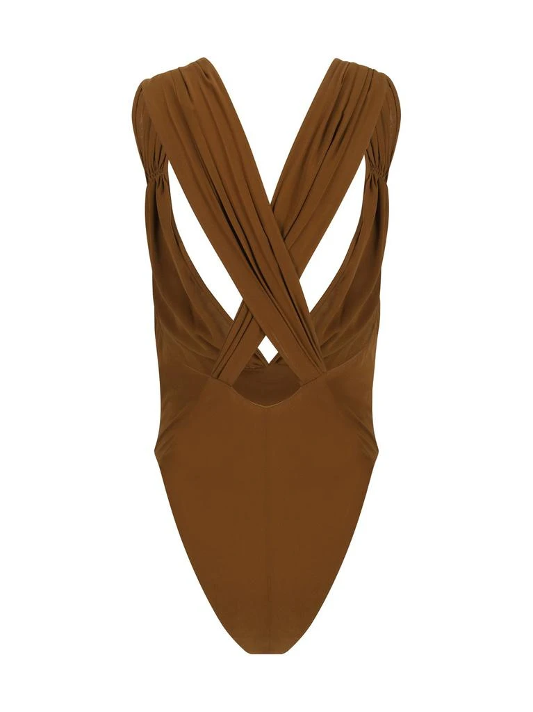 Yves Saint Laurent Saint Laurent Cross-Back Sleeveless Bodysuit 2
