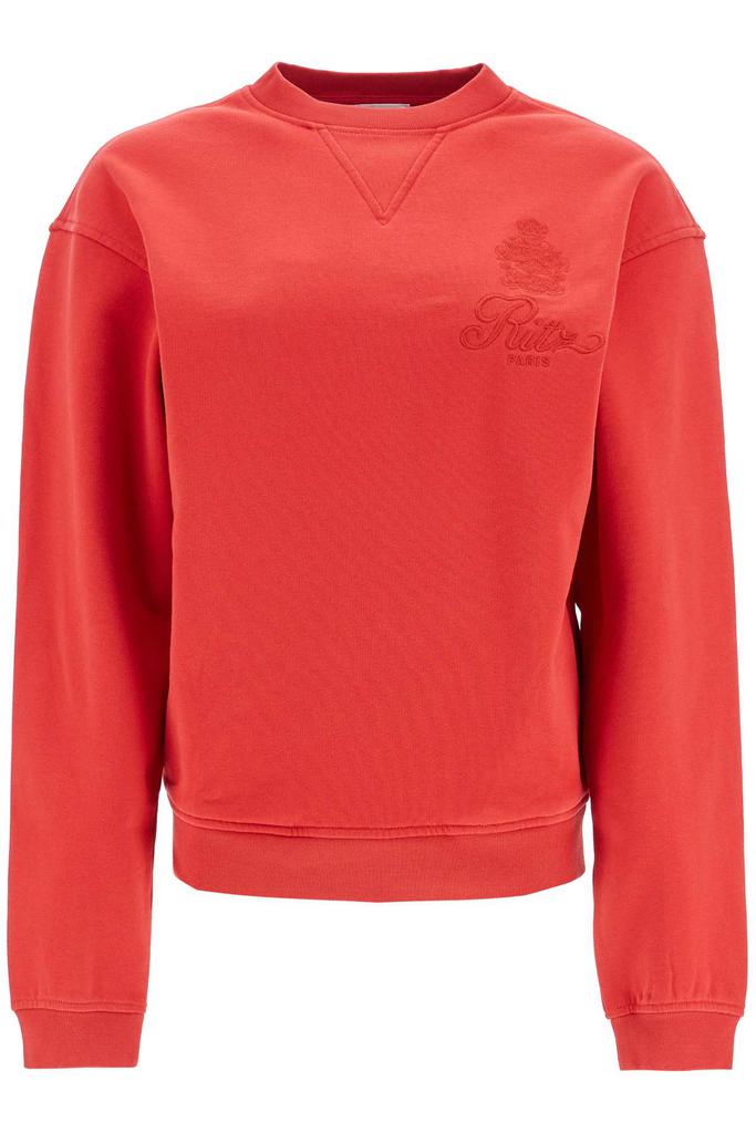 FRAME red cotton sweater with logo embroidery
