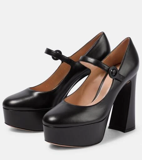 Gianvito Rossi Mary Jane leather platform pumps 5