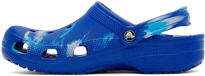 Crocs Blue Classic Marbled Clogs 3