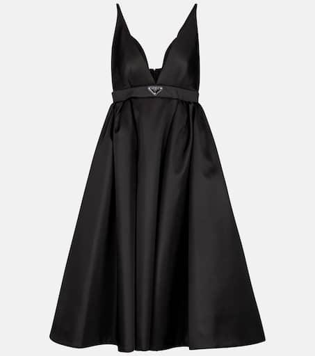 【送料&関税込】Prada Black Satin Dress Black Long satin dress | PRADA