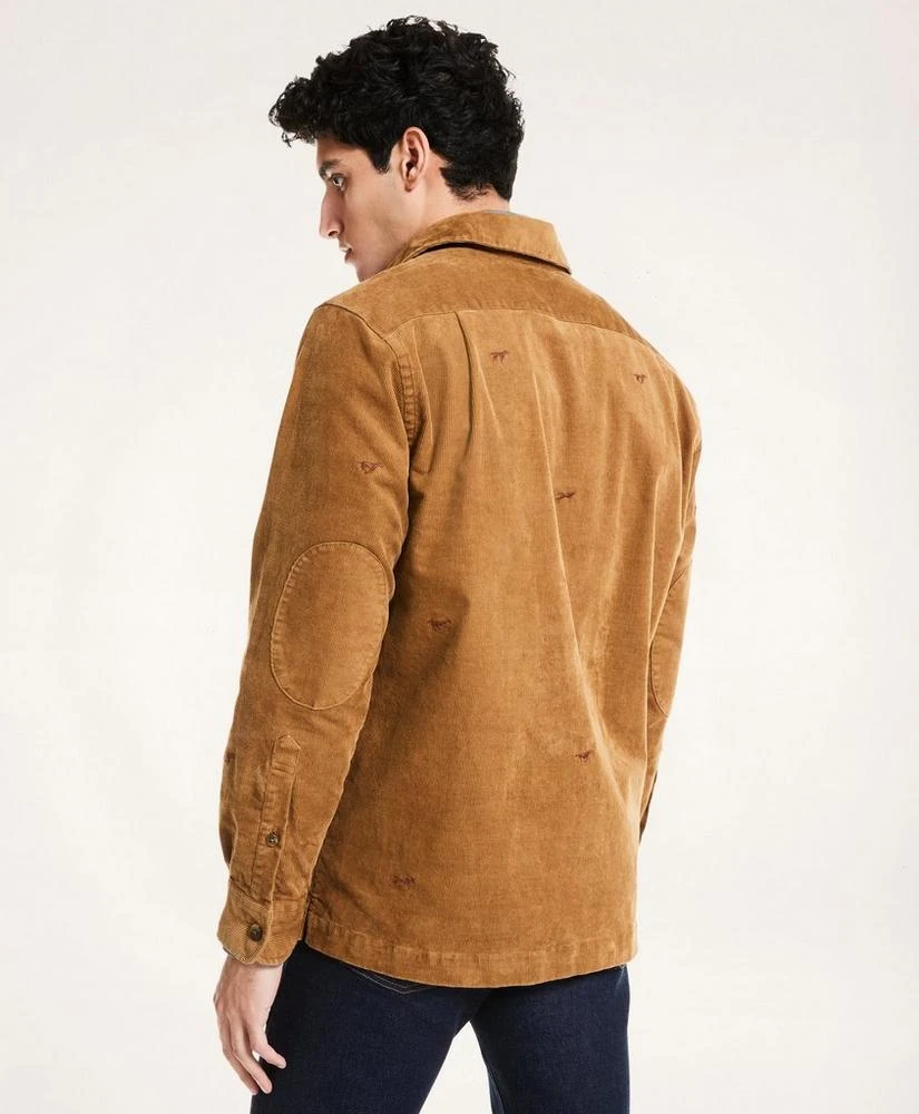 Brooks Brothers Embroidered Stretch Corduroy Shirt Jacket 4