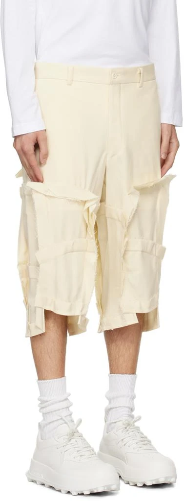Comme des Garcons Off-White Distressed Shorts 2